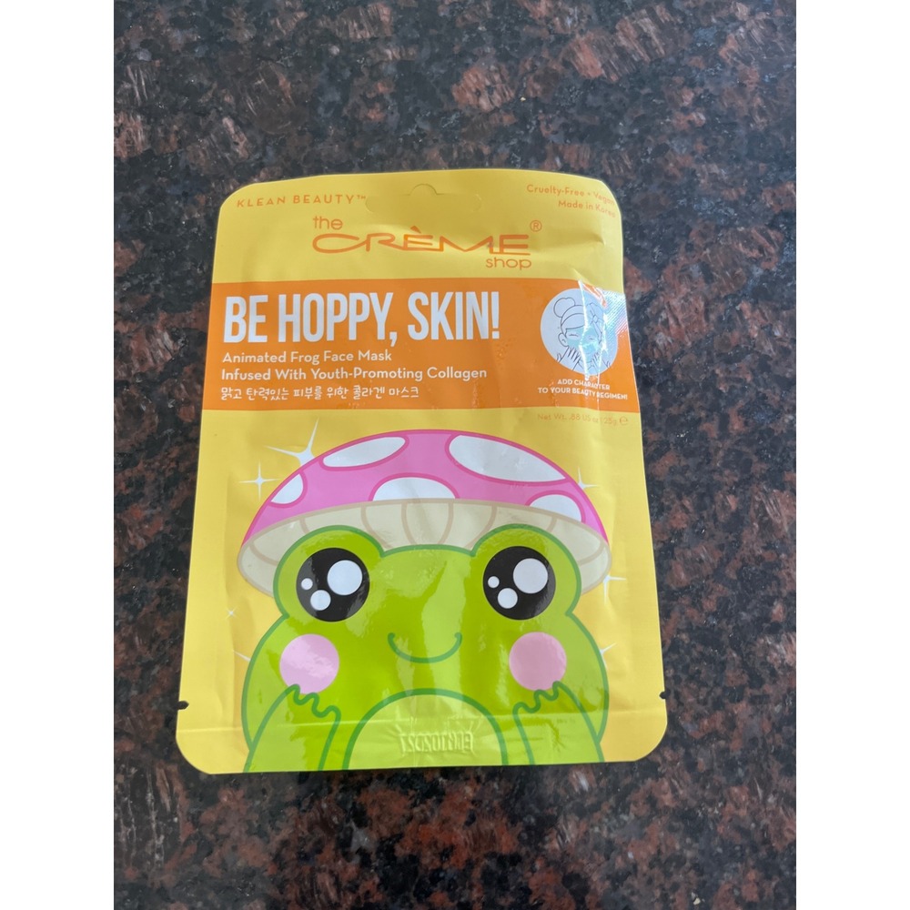 The Creme Shop Be Hoppy Skin Animated Frog Face Mask Collagen K-Beauty Vegan